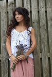 Floral crochet tank top
