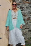 Soft knit sea green cardigan