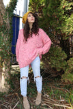 Pink speckle knit jumper