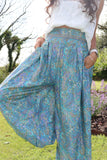Blue ornate balloon trousers