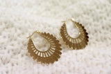 Fan hoop earrings (Gold)