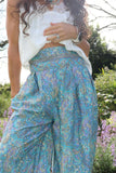 Blue ornate balloon trousers