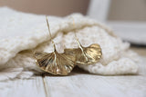 Leaf drop earrings (Gold)