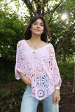 Blush crochet top