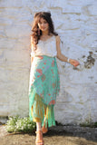 Fringe wrap skirt