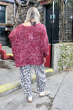 Speckle knit burgundy jumper