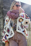 Burgundy knit scarf