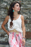 Crochet tank top (Beige)