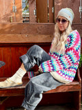 Chunky scalloped stripe jumper