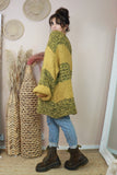 Long mustard and khaki jumper