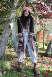 Black fringe aztec cardigan
