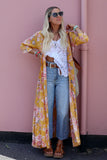 Floral mustard shirt dress