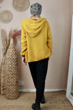 Mustard hooded cardigan