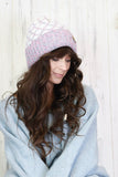 Diamond knit beanie (Pink )