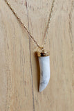 Marble horn necklace (Gold)