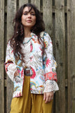 Reversible Floral quilted jacket