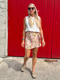 Floral wrap skort