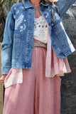 Embroidered denim jacket