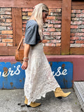 Crochet lace skirt