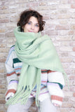 Soft tassel scarf (Light green)