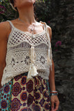 Floral crochet cami