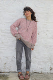 Zig zag knit pink jumper