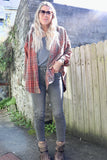 Rust plaid shirt
