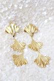 Layered ruffle earrings (Gold)