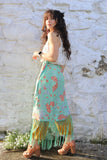 Fringe wrap skirt
