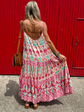 Pink aztec printed dress