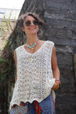 Floral crochet tank top