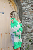 Chunky knit stripe cardigan