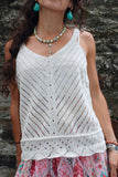 Crochet tank top (Beige)