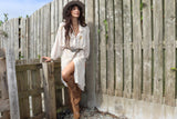 Celestial embroidered shirt tunic