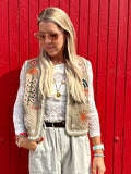 Embroidered motif waistcoat