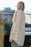 Lace sleeve sparkly jumper