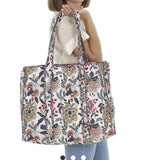 Floral cotton quilted bag