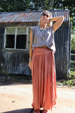 Terracotta balloon trousers