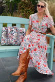 Floral print wrap dress