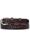 Maroon leather star belt