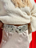 Studded stretch belt (Grey)