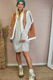 Knit jumper dress (beige)