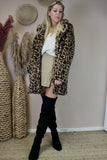 Leopard print coat (Tan)