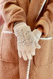 Cream Gloves with gems