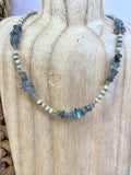 Labradorite stone beaded necklace