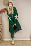Green star cardigan