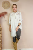 Embroidered white tunic