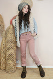 Dusty pink cord trousers