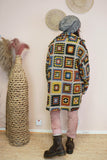 Crochet patchwork shacket
