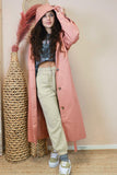 Soft pink trench coat
